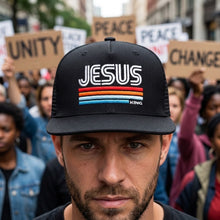 Load image into Gallery viewer, Jesus Retro King Remnant Premium Flat-bill SnapBack