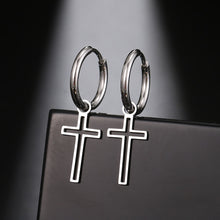 Load image into Gallery viewer, Stainless Steel Cross Earrings