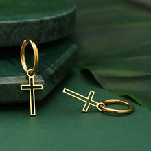 Load image into Gallery viewer, Stainless Steel Cross Earrings