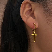 Load image into Gallery viewer, Stainless Steel Cross Earrings