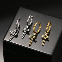 Load image into Gallery viewer, Stainless Steel Cross Earrings