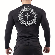 Load image into Gallery viewer, Carry Your Cross, Crown Of Thorns Fit Athletic Shirt (Short Sleeve and Long Sleeve Available)