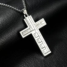 Load image into Gallery viewer, Engraved Lord's Prayer Key To The Kingdom Stainless Steel Chain