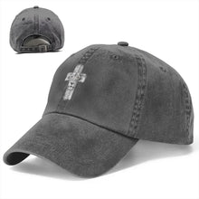 Load image into Gallery viewer, Lion Of Judah Cross Denim Cap