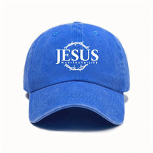 Load image into Gallery viewer, Jesus Crown Way, Truth, Life Adjustable Dad Cap