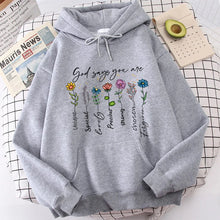 Load image into Gallery viewer, God Says You Are Chosen Light Fleece Hoodie