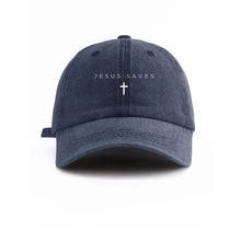 Load image into Gallery viewer, Jesus Saves Denim Washed Cotton Adjustable Dad Cap