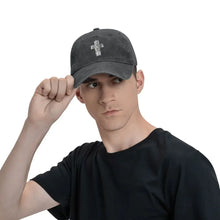 Load image into Gallery viewer, Lion Of Judah Cross Denim Cap