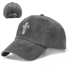 Load image into Gallery viewer, Lion Of Judah Cross Denim Cap