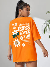 Load image into Gallery viewer, Good News, Jesus Loves You Spring Floral Cotton Tshirt