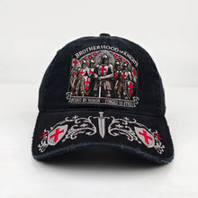 Load image into Gallery viewer, Army Of God Brotherhood of Knights Washed Denim Adjustable Dad Cap
