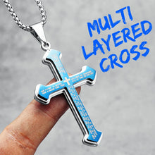 Load image into Gallery viewer, Our Father Stainless Steel Cross Chain