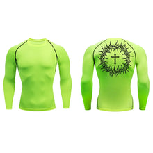 Load image into Gallery viewer, Carry Your Cross, Crown Of Thorns Fit Athletic Shirt (Short Sleeve and Long Sleeve Available)