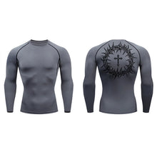 Load image into Gallery viewer, Carry Your Cross, Crown Of Thorns Fit Athletic Shirt (Short Sleeve and Long Sleeve Available)