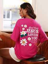 Load image into Gallery viewer, Good News, Jesus Loves You Spring Floral Cotton Tshirt
