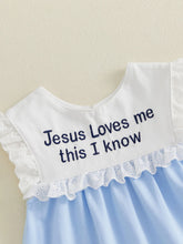 Load image into Gallery viewer, Jesus Loves Me Spring Prairie Dress