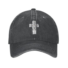 Load image into Gallery viewer, Lion Of Judah Cross Denim Cap