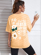 Load image into Gallery viewer, Good News, Jesus Loves You Spring Floral Cotton Tshirt