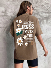 Load image into Gallery viewer, Good News, Jesus Loves You Spring Floral Cotton Tshirt