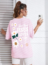 Load image into Gallery viewer, Good News, Jesus Loves You Spring Floral Cotton Tshirt
