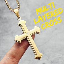 Load image into Gallery viewer, Our Father Stainless Steel Cross Chain
