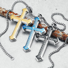 Load image into Gallery viewer, Our Father Stainless Steel Cross Chain