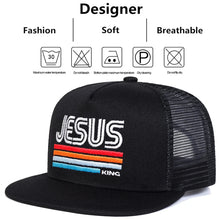 Load image into Gallery viewer, Jesus Retro King Remnant Premium Flat-bill SnapBack