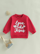 Load image into Gallery viewer, Love Like Jesus Sweetheart Sweatshirt