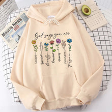 Load image into Gallery viewer, God Says You Are Chosen Light Fleece Hoodie