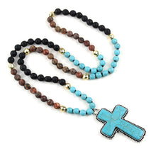 Load image into Gallery viewer, Native Desert Cross Bead Necklace Collection