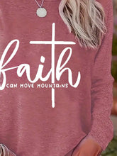 Load image into Gallery viewer, Faith Can Move Mountains Long-sleeve Top