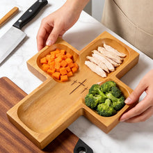 Load image into Gallery viewer, Small Cross Wood Serving Tray