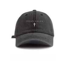 Load image into Gallery viewer, Jesus Saves Denim Washed Cotton Adjustable Dad Cap