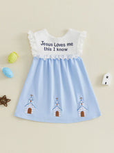 Load image into Gallery viewer, Jesus Loves Me Spring Prairie Dress