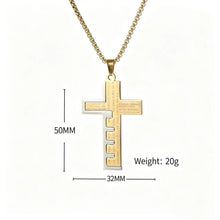 Load image into Gallery viewer, Engraved Lord's Prayer Key To The Kingdom Stainless Steel Chain