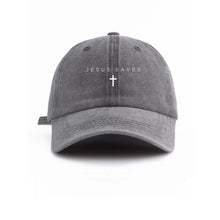 Load image into Gallery viewer, Jesus Saves Denim Washed Cotton Adjustable Dad Cap