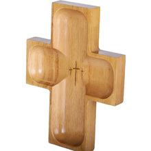 Load image into Gallery viewer, Small Cross Wood Serving Tray