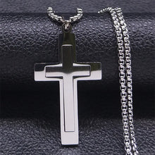 Load image into Gallery viewer, Stainless Bold Cross Chain