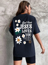 Load image into Gallery viewer, Good News, Jesus Loves You Spring Floral Cotton Tshirt