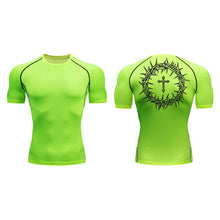 Load image into Gallery viewer, Carry Your Cross, Crown Of Thorns Fit Athletic Shirt (Short Sleeve and Long Sleeve Available)