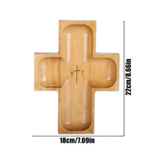 Load image into Gallery viewer, Small Cross Wood Serving Tray