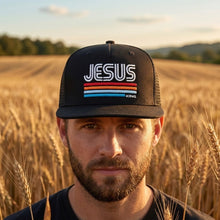 Load image into Gallery viewer, Jesus Retro King Remnant Premium Flat-bill SnapBack