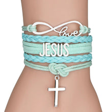Load image into Gallery viewer, Eternal Love in Christ, Salvation in Crucifixion Braided Bracelet