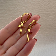 Load image into Gallery viewer, Stainless Steel Cross Earrings