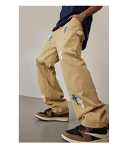 Load image into Gallery viewer, Crucified In Christ Embroidered Cross Painter's Slacks