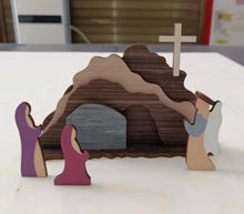 Load image into Gallery viewer, He Is Risen Wood Resin Figurine Set