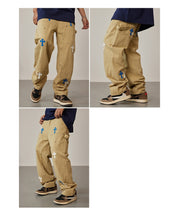 Load image into Gallery viewer, Crucified In Christ Embroidered Cross Painter's Slacks