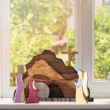 Load image into Gallery viewer, He Is Risen Wood Resin Figurine Set