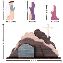 Load image into Gallery viewer, He Is Risen Wood Resin Figurine Set