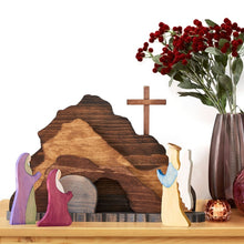 Load image into Gallery viewer, He Is Risen Wood Resin Figurine Set